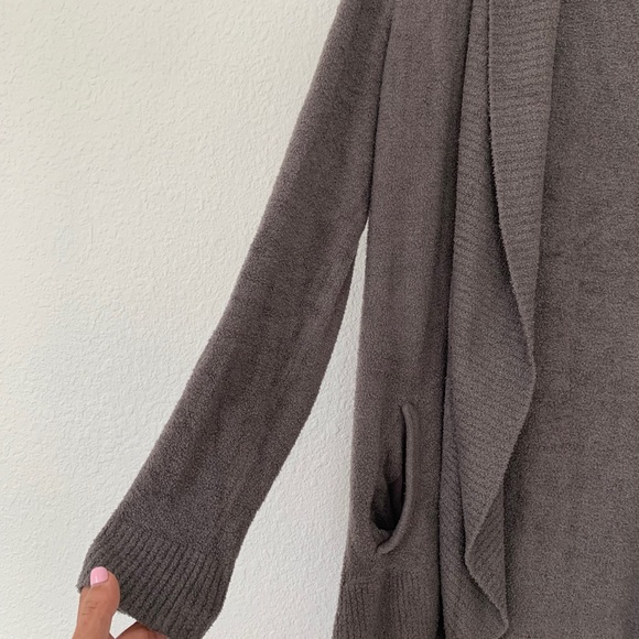 BAREFOOT DREAMS CozyChic Lite cardigan gray color M. - Picture 6 of 12